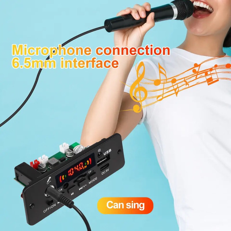 Module MP3 Bluetooth 2 x 5 Watt With Microphone 3.7-5V