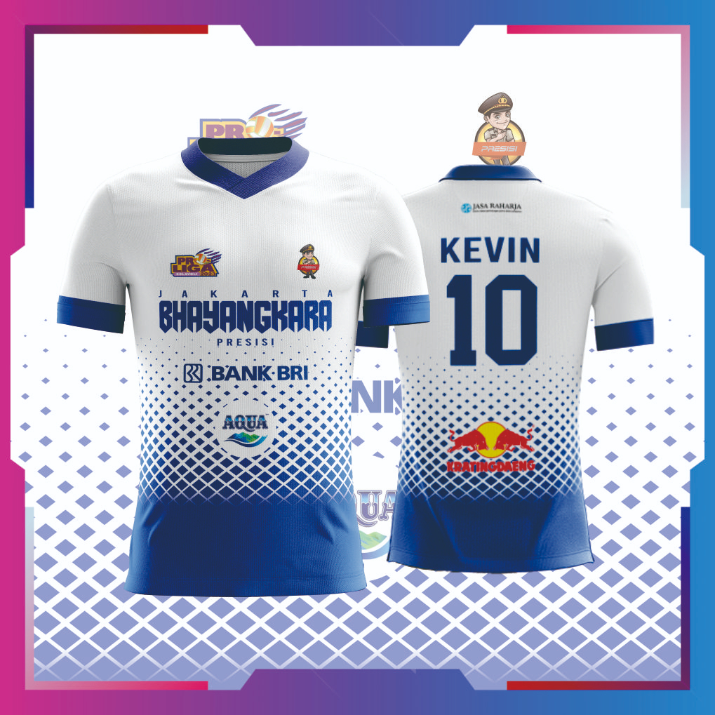 JERSEY PROLIGA Jakarta Bhayangkara Presisi CUSTOM (FREE DESAIN) VOLLY, FUTSAL, BASKET, PANAHAN, ESPO