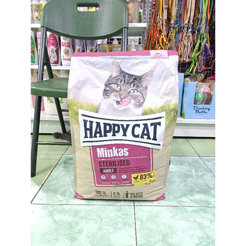 EKSPEDISI ONLY HAPPY CAT MINKAS STERILISED ADULT 10KG/ HAPPY CAT/ DRYFOOD