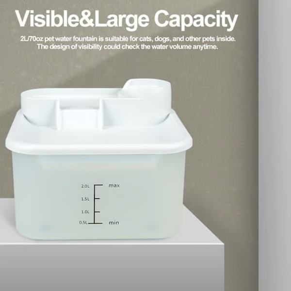 Pet Water Fountain BY104 - Dispenser Air Untuk Anjing dan Kucing - Kapasitas 2L