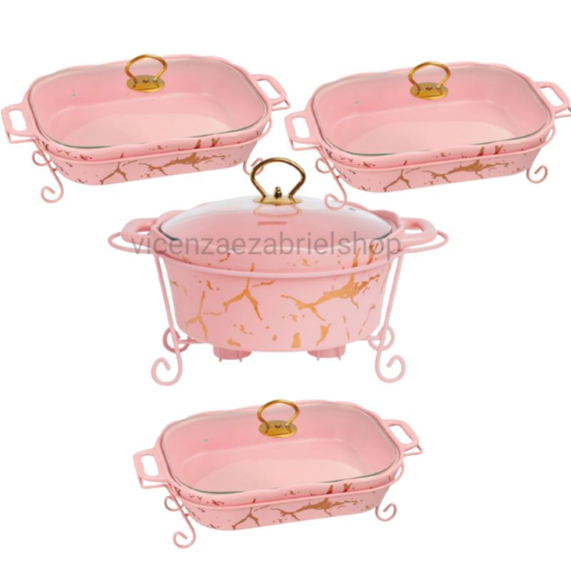 Vicenza Prasmanan Set 4 Motif Marmer