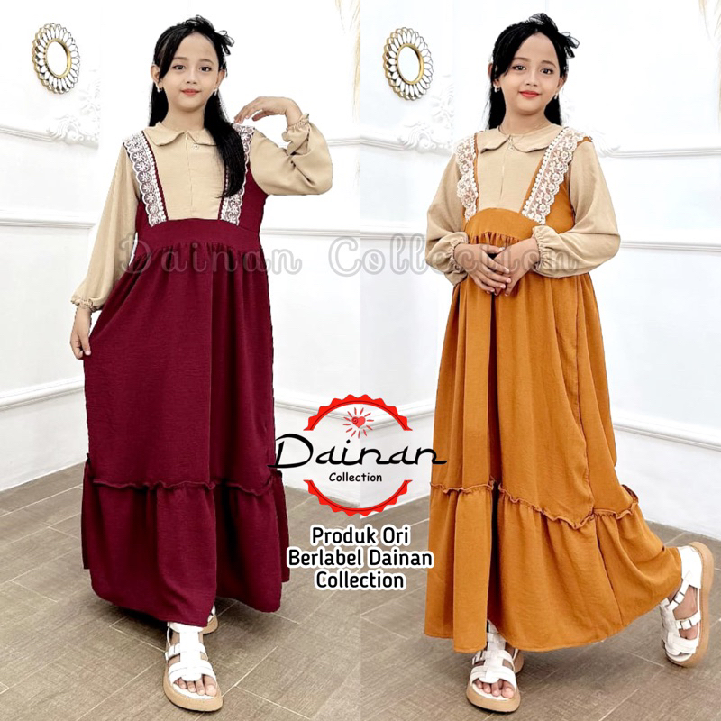 Dainan Gamis Anak Kringkel Airflow Kombi