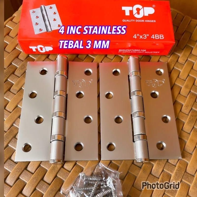 Engsel pintu 4inc Sus 304 tebal 3 mm engsel pintu