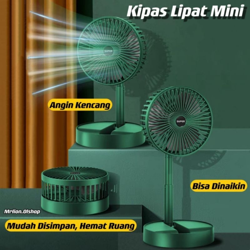 Kipas Angin Lipat / Kipas Meja / Kipas Angin Portable Putar 180° Portable Mini Fan⭐Mrlion⭐