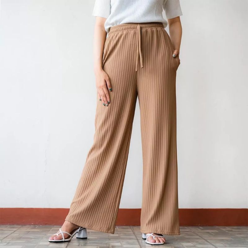 Lyra pants/kulot knit import/celana kulot bahan maxiline