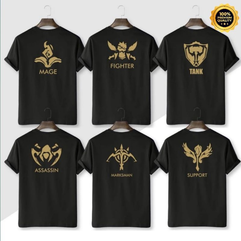 Kaos T-shirt Mobile Legend Hero Allrole Baju ML Game Moba Distro Atasan Pria Wanita Premium