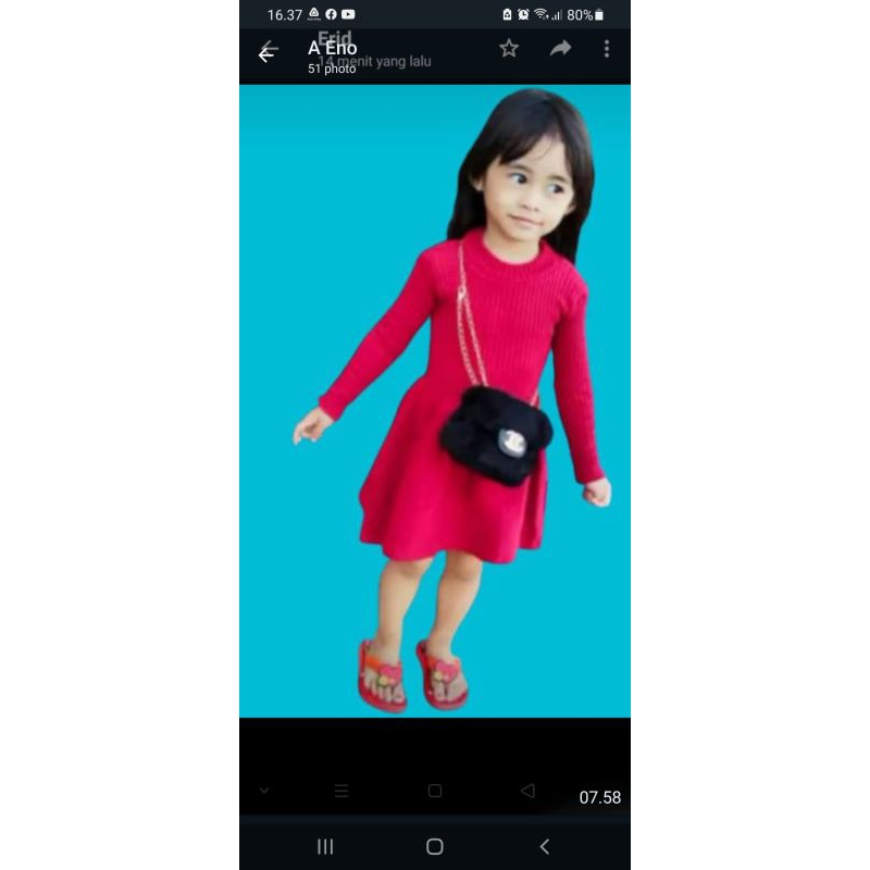 Dres Sweater Rajut Anak Perempuan:2-3 Thn