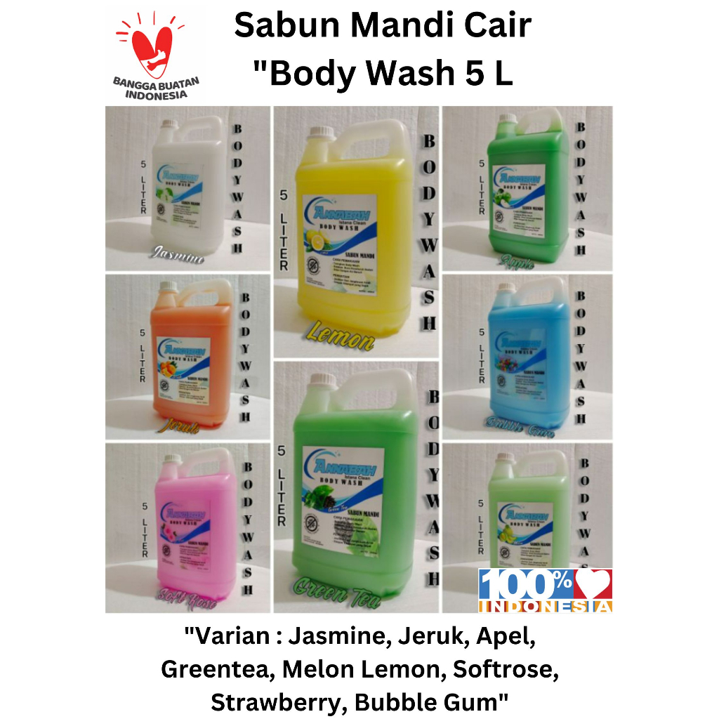 Annabah Sabun Mandi Cair 5 Liter Body Wash 5 Liter Murah Berkualitas