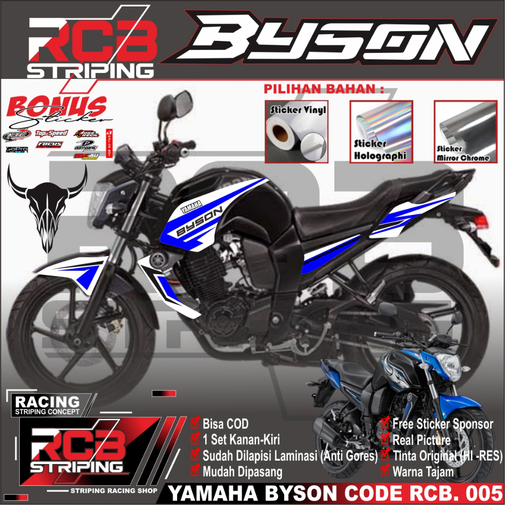 [COD] Stiker BYSON striping BYSON motor YAMAHA motor sticker variasi Racing Code Rcb 005