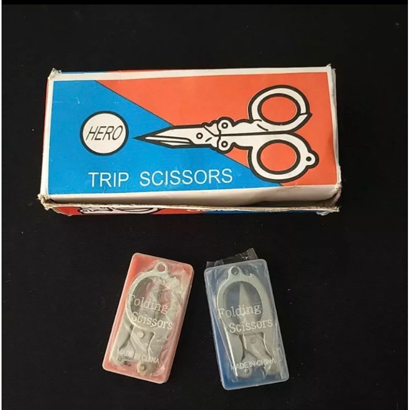 GUNTING KECIL LIPAT / GUNTING MINI STAINLESS / GUNTING LIPAT HERO TRIP SCISSORS