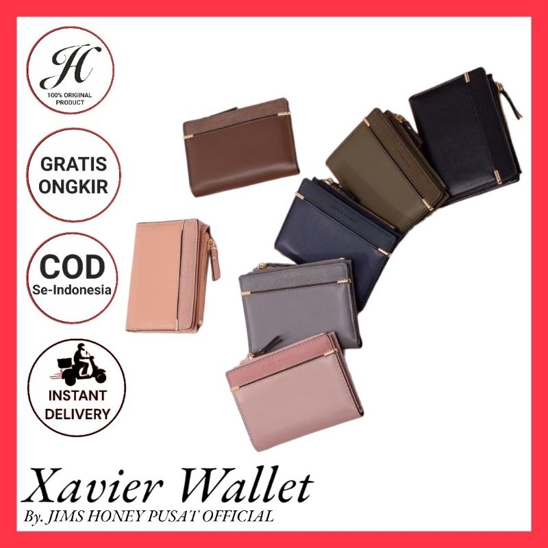 Dompet Lipat Kecil Jimshoney / Jh Xavier Plus Wallet Mini Jims Honey Original Dompet Kulit Murah / Dompet Kartu Wanita