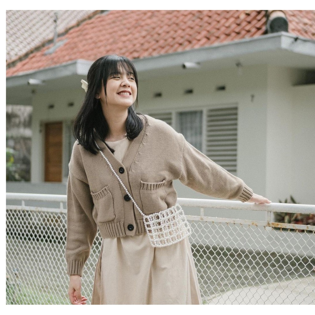 CARDIGAN RAJUT ZARA KNIT/ATASAN RAJUT CROP WANITA