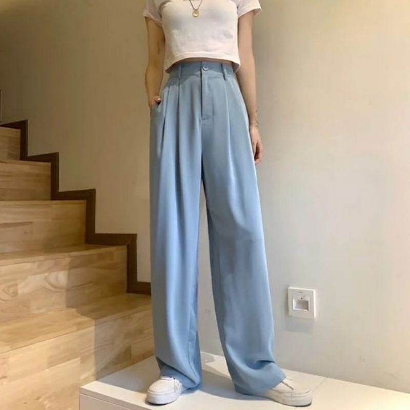 CELANA KULOT WANITA  HIGHWAIST LOSSE PANTS TROUSER //CELANA ANTI KUSUT WANITA