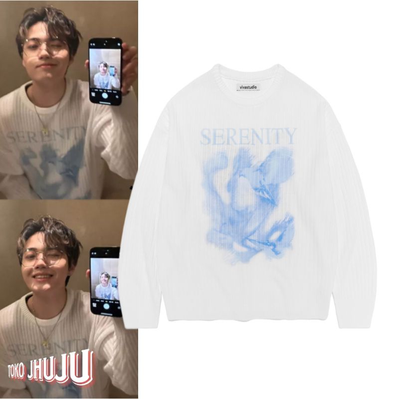 Sweater Kim Doyoung Trejo Serenity Biru Raster