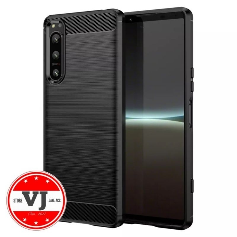 Softcase Carbon Fiber Silikon Sony Xperia 1 Mark IV Case Xperia 1iv