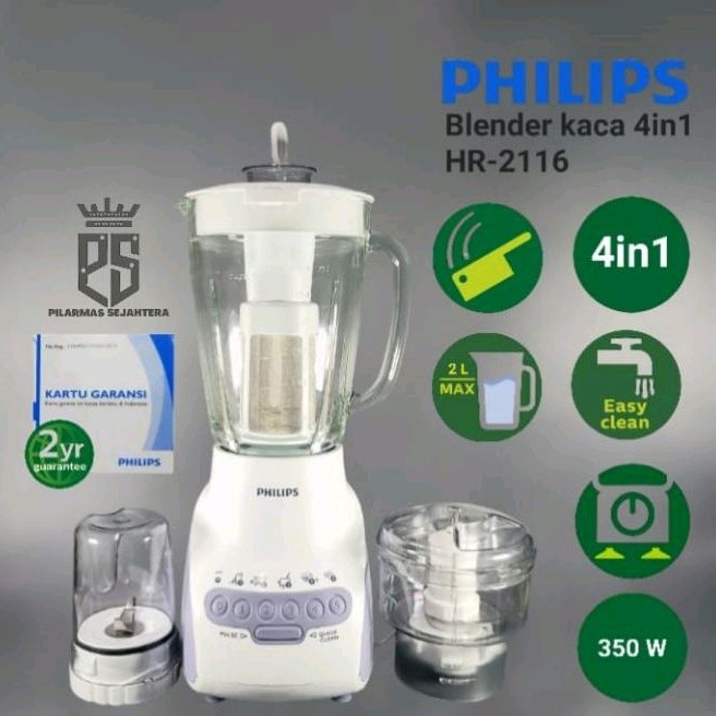 Blender Philips 4in1 kaca hr2116 All in one series PHILIPS HR 2116 4in1