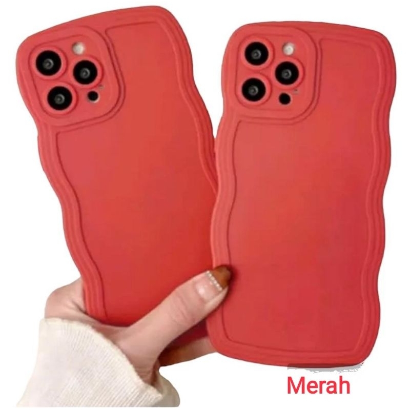 Case Casing Gelombang Warna Oppo A5s/A12/A7/F9/A11k/A5 2020/A9 2020  Pro camera