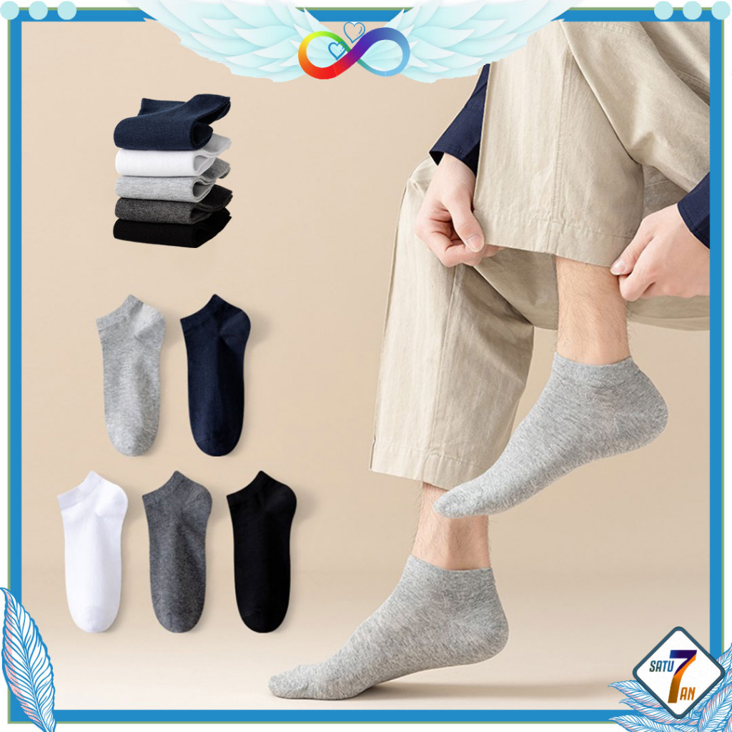 Kaos Kaki Ankle Unisex Kaos Kaki Pendek Polos Semata Kaki Dewasa Fashion Korea Short Socks Satu7an KK23