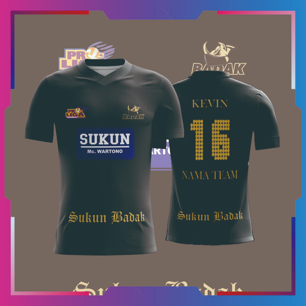 JERSEY PROLIGA Kudus Sukun Badak CUSTOM (FREE DESAIN) VOLLY, FUTSAL, BASKET, PANAHAN, ESPORT, FULL P