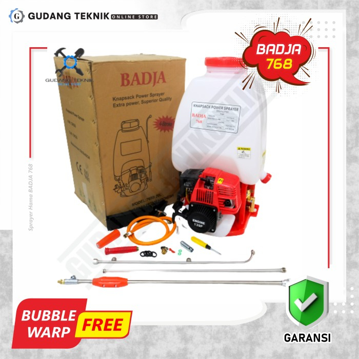 Mesin Sprayer Hama Kapasitas 20 Liter 2 Tak 767 BADJA 4 Tak 768 BADJA / Alat Semprot Gendong Semprotan Obat Hama Disinfektan ENGINE 20Liter 767 768 BADJA