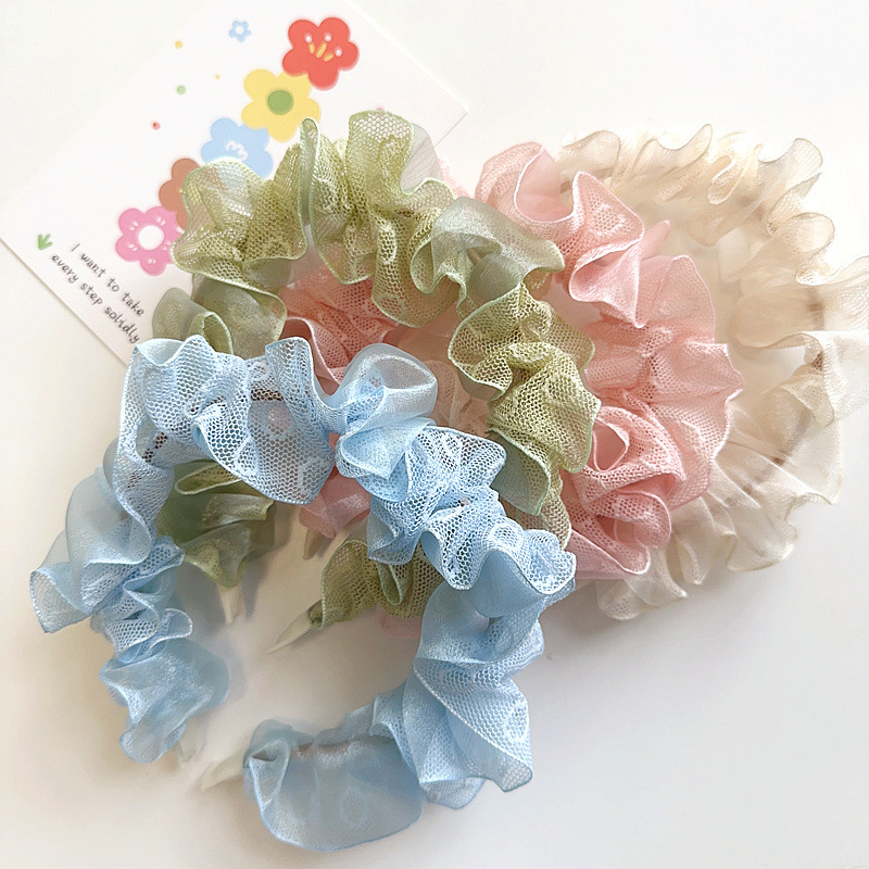 Caliloops Bando Bandana Anak Perempuan Korea Tille Renda Scrunchie Una