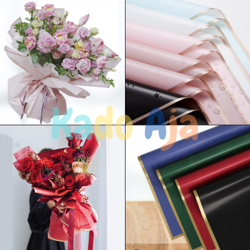 

Kertas Bunga List Gold XXY XY / Flower Wrap / Pembungkus Bucket / Kertas Bunga / Kertas Kado / Kado / Paper Wrap