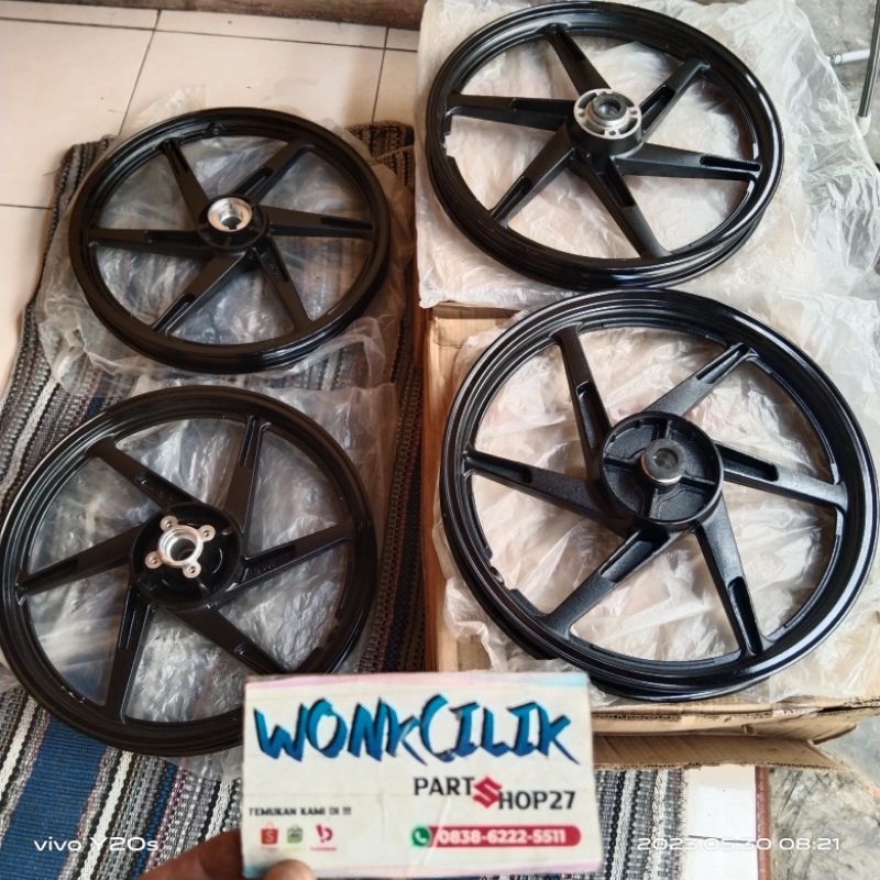 velk velg resing satria 2tak hiu lscm rgx double disck original sgp