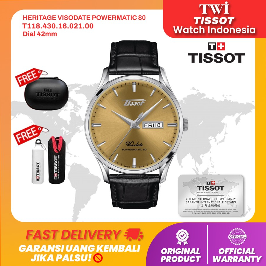 Jam Tangan Pria Tissot T118.430.16.021.00 Heritage Visodate Powermatic