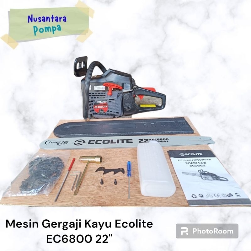 Mesin Gergaji Kayu Ecolite EC6800 / Mesin Chainsaw Ecolite 22"