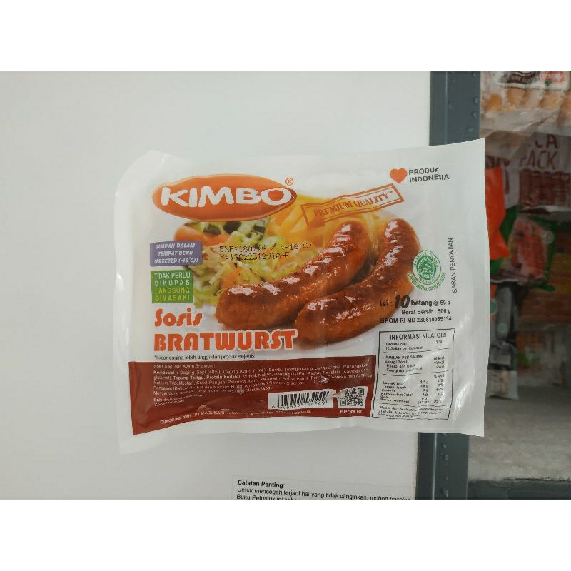 

Kimbo sosis Bratwurst 500gr isi 10batang