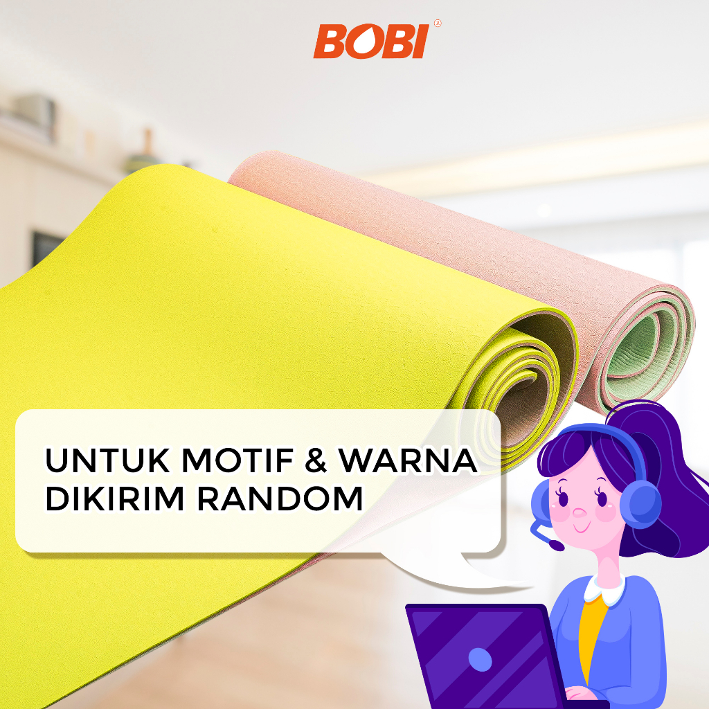 Yoga Mat Bobi / Matras Friendly Yoga Mat Anti Slip Tebal Premium / Matras Olahraga Sport &amp; Pilates Mat