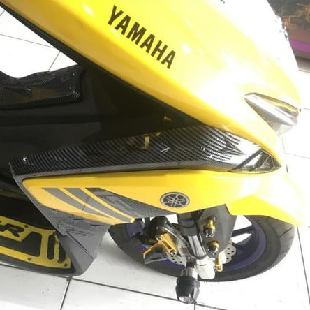 Cover Tutup List Body Depan Aksesoris Variasi Yamaha Aerox 155 Carbon NEMO