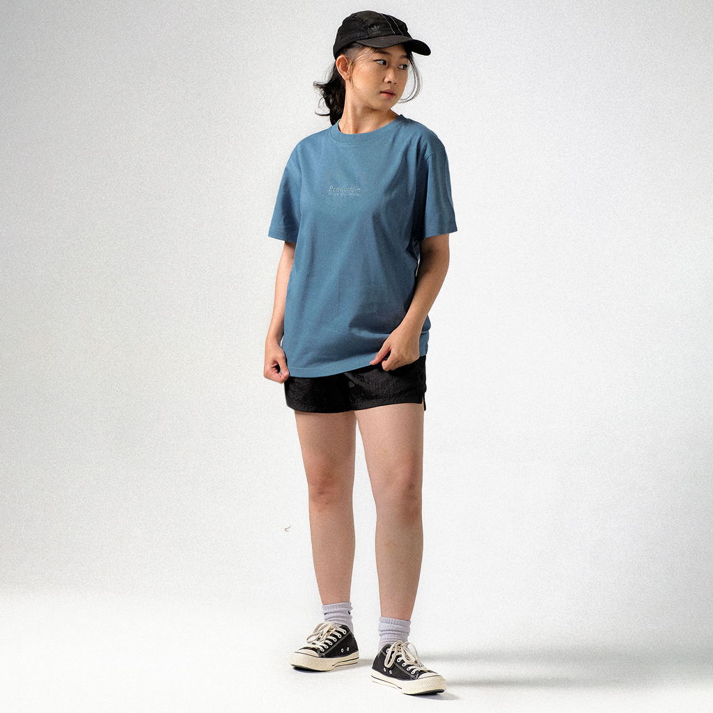 Orca Oversized Short Tees Bluestone