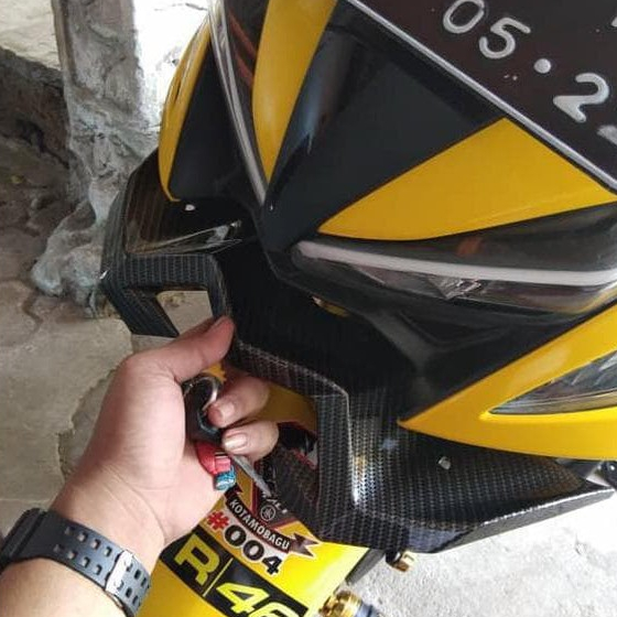 Winglet Cover Sayap Depan Aksesori Variasi Yamaha Aerox 155 Carbon Kevlar NEMO Best Quality