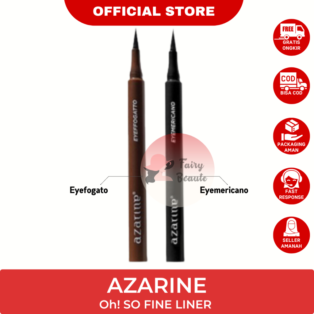 [Azarine x Red Velvet] Oh! SO FINE LINER Eyeliner 1.5ml - Produk Mata