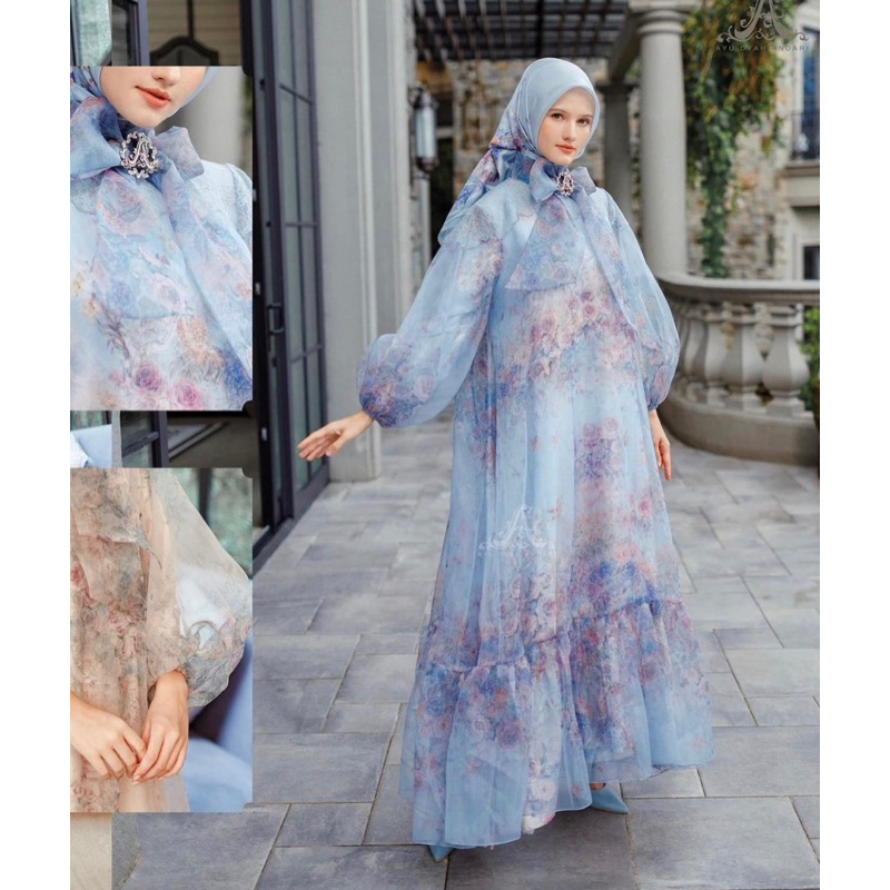 organza silk motif /  Kain Organza / Kain kaca Organza / Kain Organsa Polos