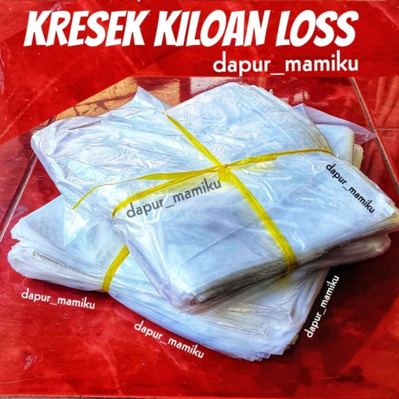 DAPURMAMIKU ( Kantong Kresek Kiloan ) Kresek Bening Transparan Kresek Putih Keresek Los Kiloan uk 15 21 24 28