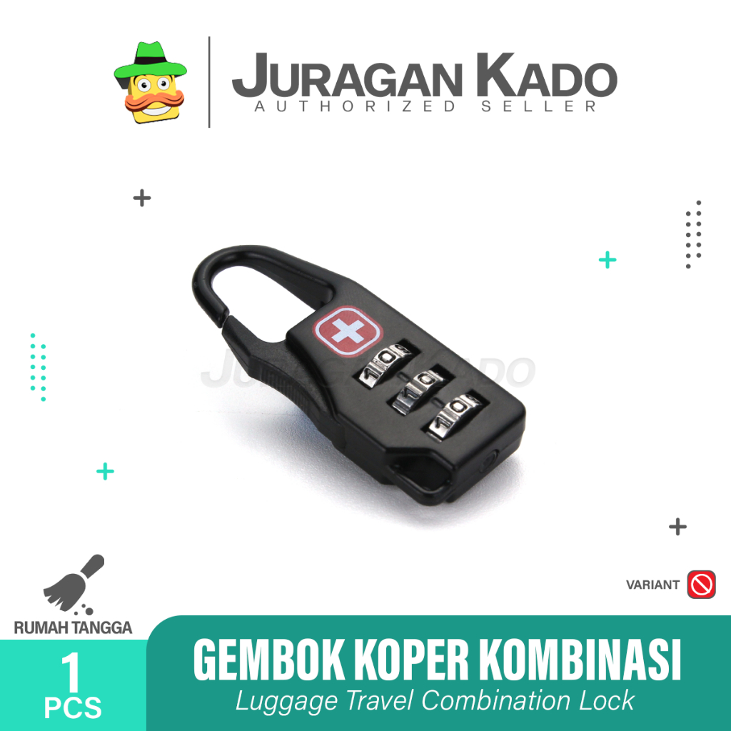 Gembok Tas Travel Gembok Kunci Tas Koper Kombinasi Kode Angka 3 digit Travel Bag Zipper Lock