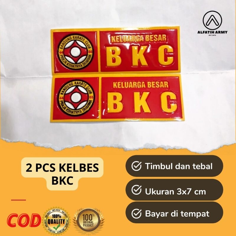 Stiker Plat Motor BKC Timbul Bandung Karate Club Tahan Air AlFatih Army