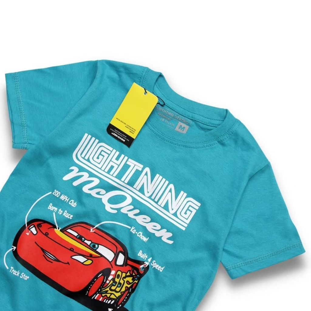 Baju Kaos Anak Laki-laki PUSAT DISTRIBUTOR ABADI GROSIR KATUN KOMBED KAOS ANAK SUPERHERO KENDARAAN MCQUEEN TOSCA