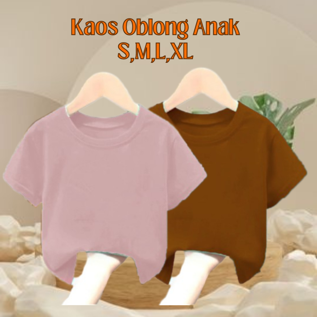 Kaos Anak Oblong Polos Vista Terry/ Size S, M,L,XL