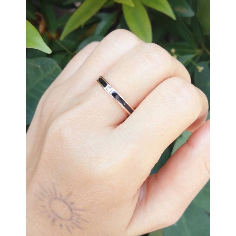 Cincin Korea perak Gaya Punk Pria Wanita aesthetic keren Silver Ring Jewelry