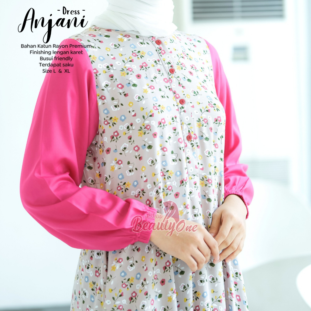 Gamis Dewasa Motif  Homey Dress Anjani Dress Jumbo  Murah Motif Bahan Katun Rayon Premium Nyaman Dipakai Bisa COD