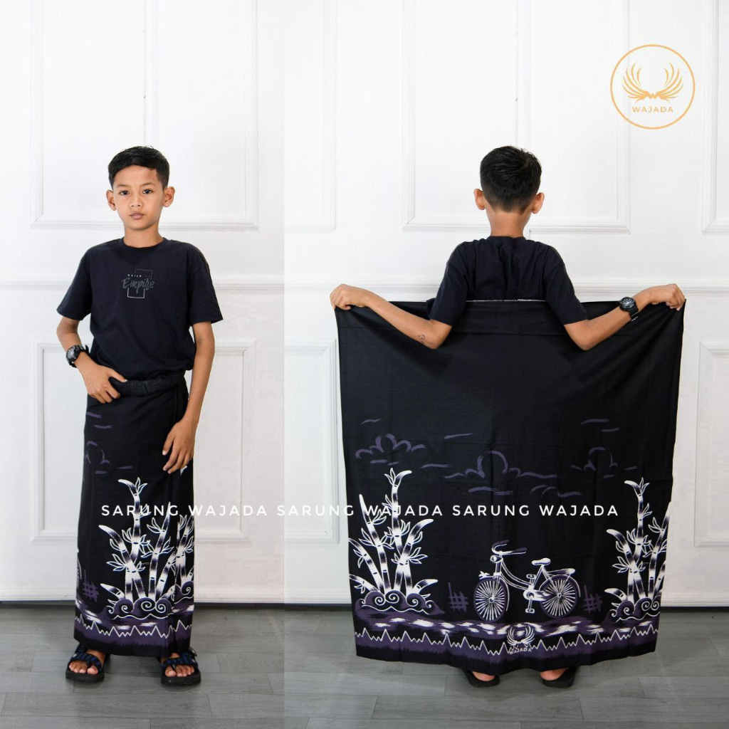 SARUNG BATIK ANAK TK SD MOTIF TERBARU | SARUNG BATIK AQIL | SARUNG MUZA | WAJADA TERLARIS