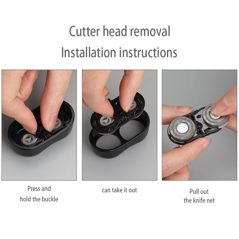 Shaver Elektrik Double Ring Headed Alat Cukur Kumis Jenggot Mini Portable