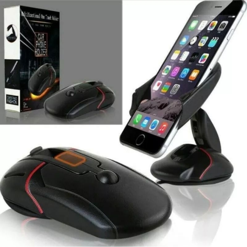 Car Holder Phone Stand Bentuk Mouse Shape Handphone Mobil GPS Unik