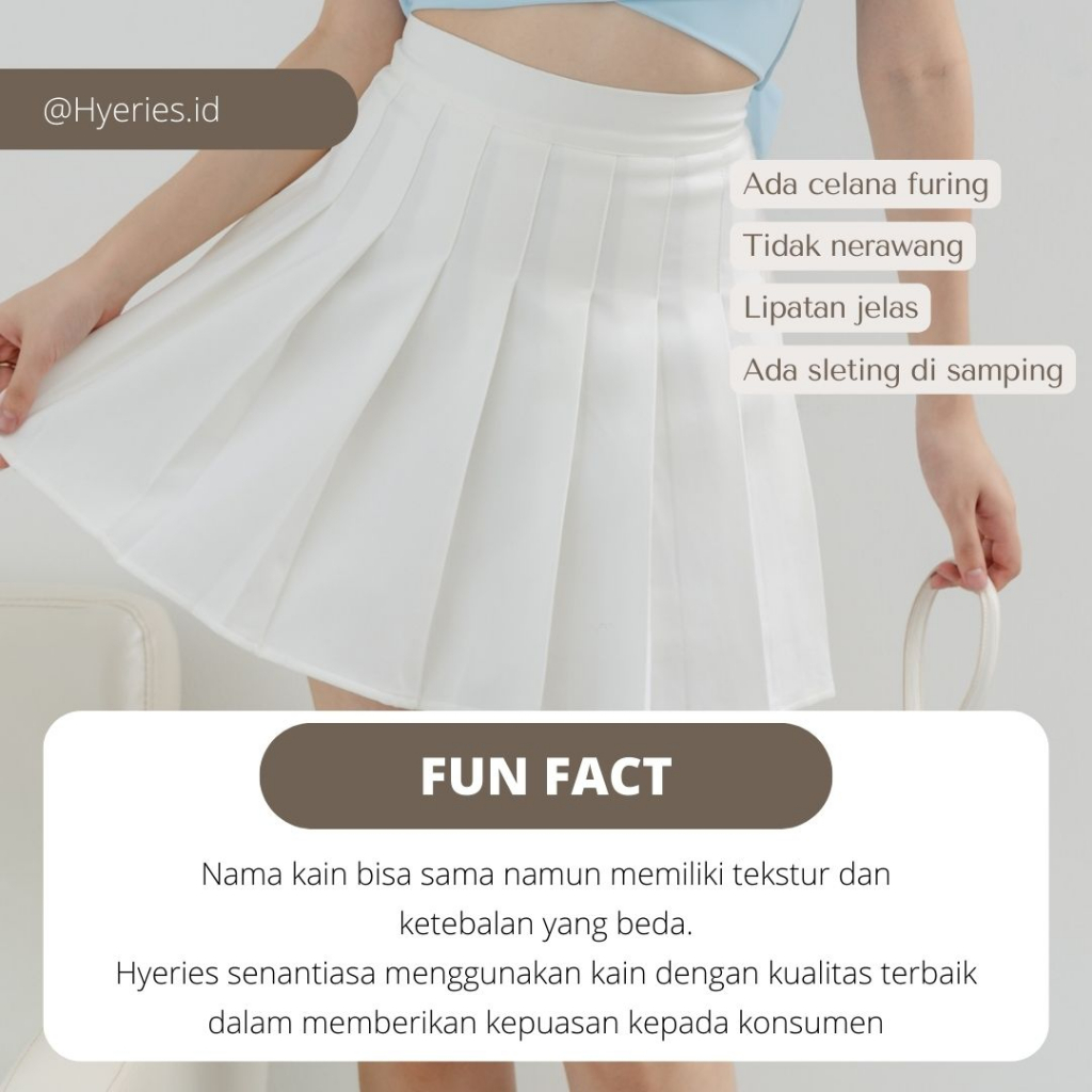 [HYERIES] Liz skirt / tennis skirt / tennis skort / rok tennis / pleated skirt / rok lipat / rok lipit / korea skirt / korean skirt / rok korea / A line skirt / plain mini skirt / rok mini / korean skort / korea mini skirt / rok pendek polos / skort lipat