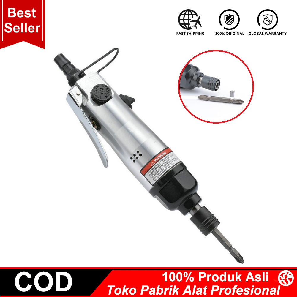 Air screwdriver obeng angin air impact screwdriver 1/4&quot; body besar - Air impact screwdriver angin udara kompresor 1/4&quot; multifungsi alat pemasang sekrup mata obeng