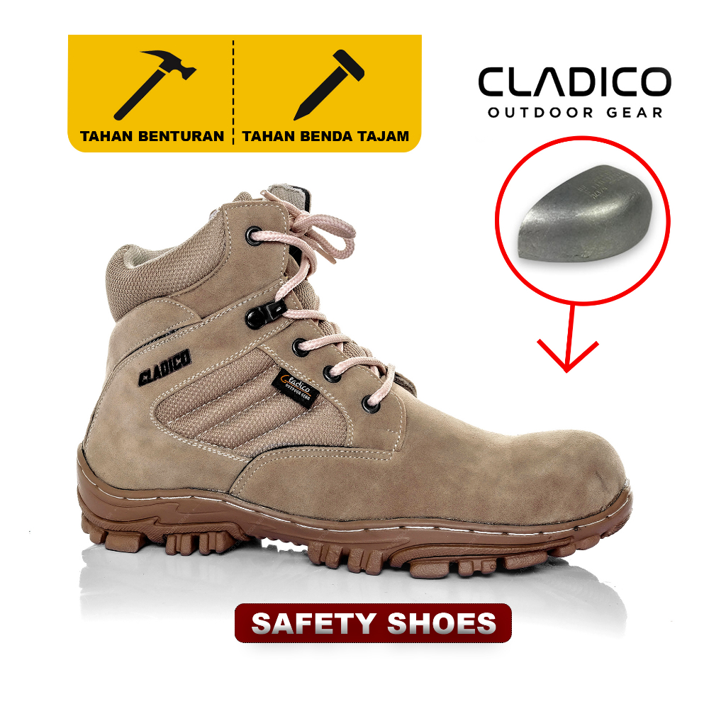 Sepatu Safety Boots Pria Ujung Besi Cladico Arka High Terbaru