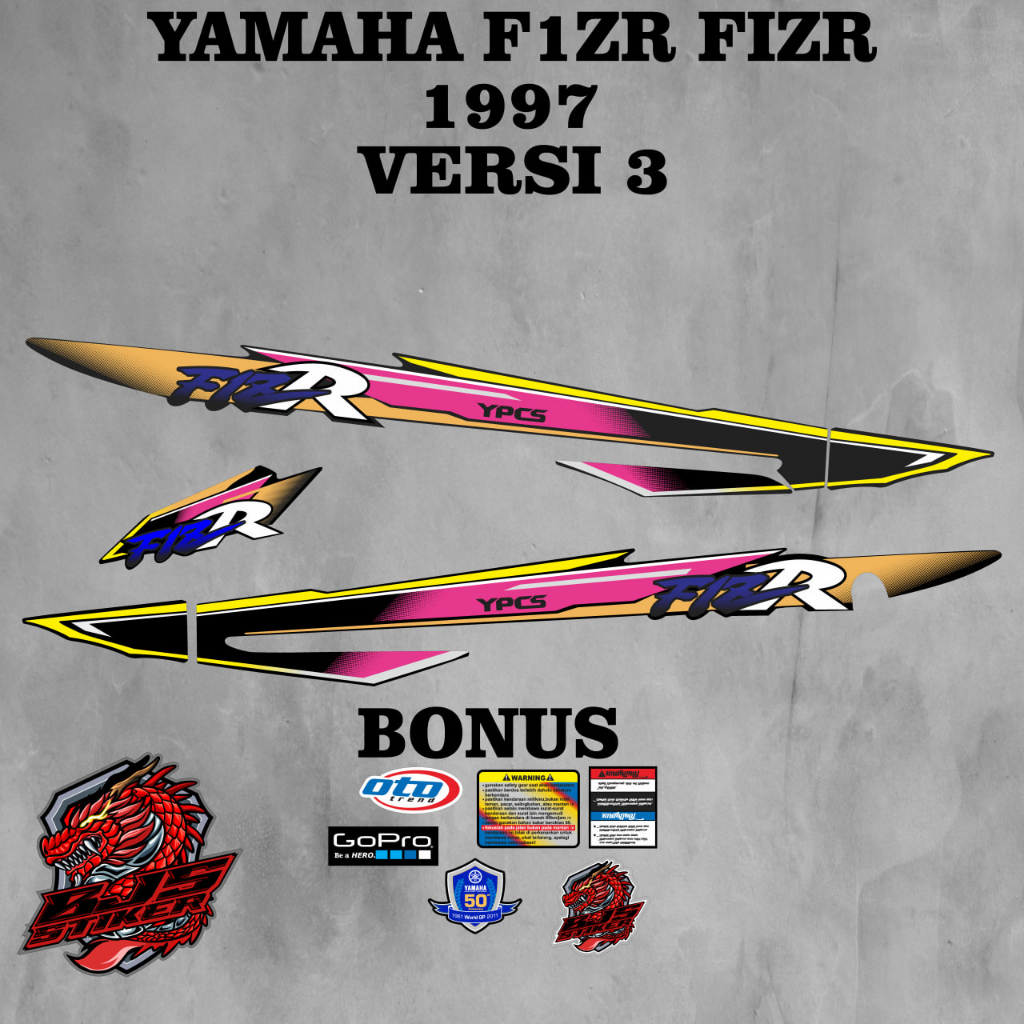 Striping f1zr fiz r - Stiker Decal f1zr fiz r 1997 v3